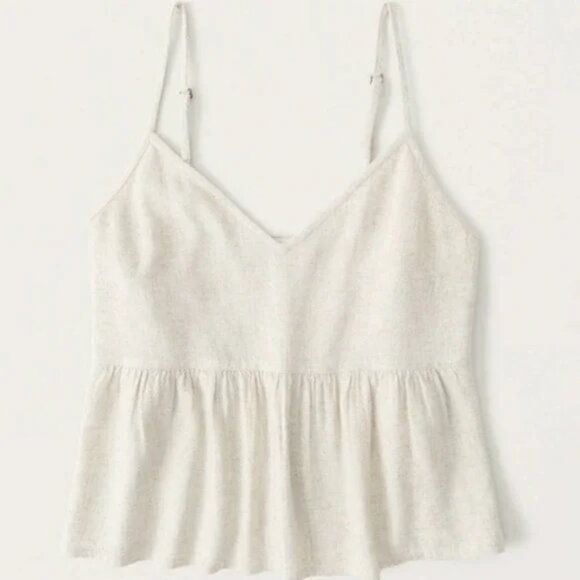 Abercrombie & Fitch Linen Blend Trapeze Cami - Picture 1 of 8